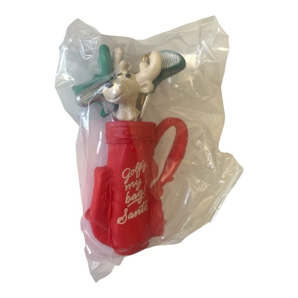 NIB VTG Hallmark Golf's My Bag Christmas Ornament 1990 Golf Clubs - Picture 3 of 6